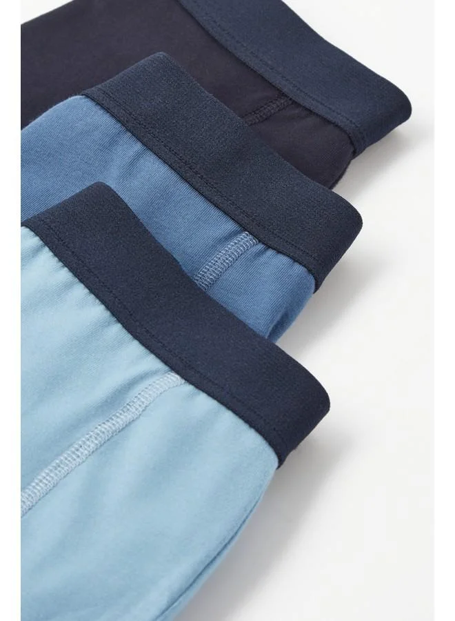 JUNE June Men 3-Pack Boxer Blue - Navy