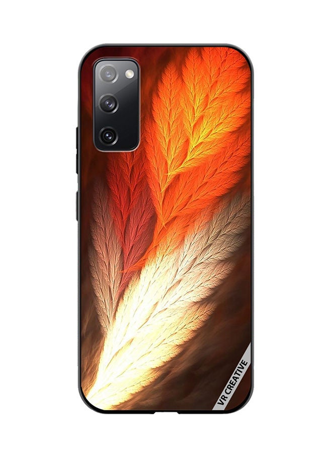 VR CREATIVE Protective Case Cover For Samsung Galaxy S20 FE 5G Feather Design Multicolour - Image 1