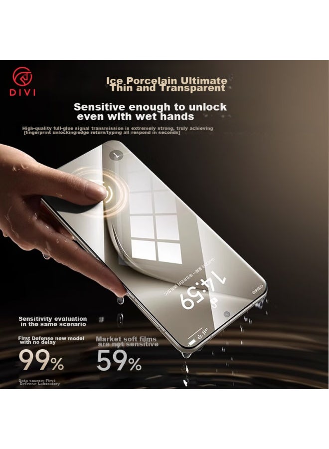 DiVi First Guard For Huawei Pura70 Phone, Full Adhesive P70 Hydrogel Film, High-definition Anti-fingerprint Non-tempered Shatterproof Dust-free Soft Film Protective Film - Image 4