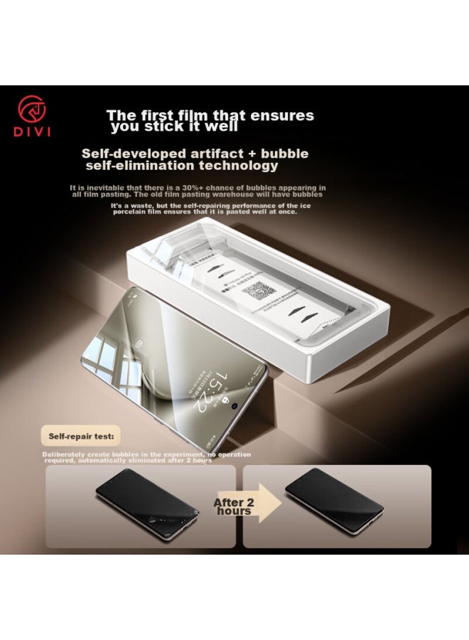 DiVi First Guard For Huawei Pura70 Phone, Full Adhesive P70 Hydrogel Film, High-definition Anti-fingerprint Non-tempered Shatterproof Dust-free Soft Film Protective Film - Image 2
