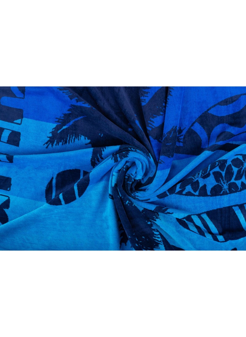 SIGNOOLA Signoola Beach Towel 90 x 170 cm Blue Surfing Boards ,100% cotton  - Image 3