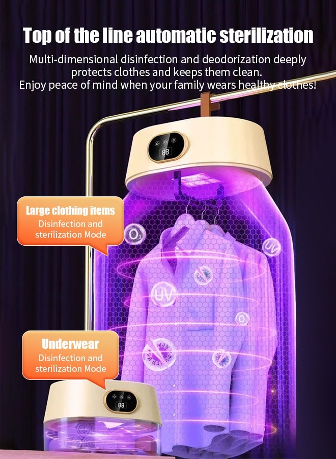APEX Portable Laundry Dryer with Remote Control, Multifunctional Electric Dryer Machine, Mini Clothes Dryer with Dryer Bag, 2 Gear Adjustable Small Dryer Machine, Foldable Compact Dryer for Delicate Garments - Image 3
