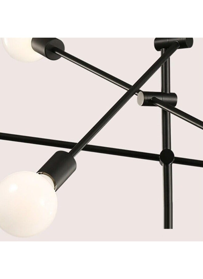 Generic AFN Modern Sputnik Chandelier 6-Light Black Ceiling Lighting Mid-Century Pendant Light Fixture  - Image 5