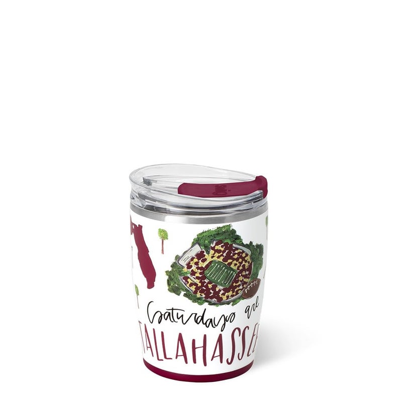 Swig Life 12oz Insulated Tumbler Travel Coffee Tumbler with Lid Cup Holder Friendly Travel Coffee Mug Stainless Steel 12 oz Reusable Insulated Coffee Mug Saturdays in Tallahassee - Image 2