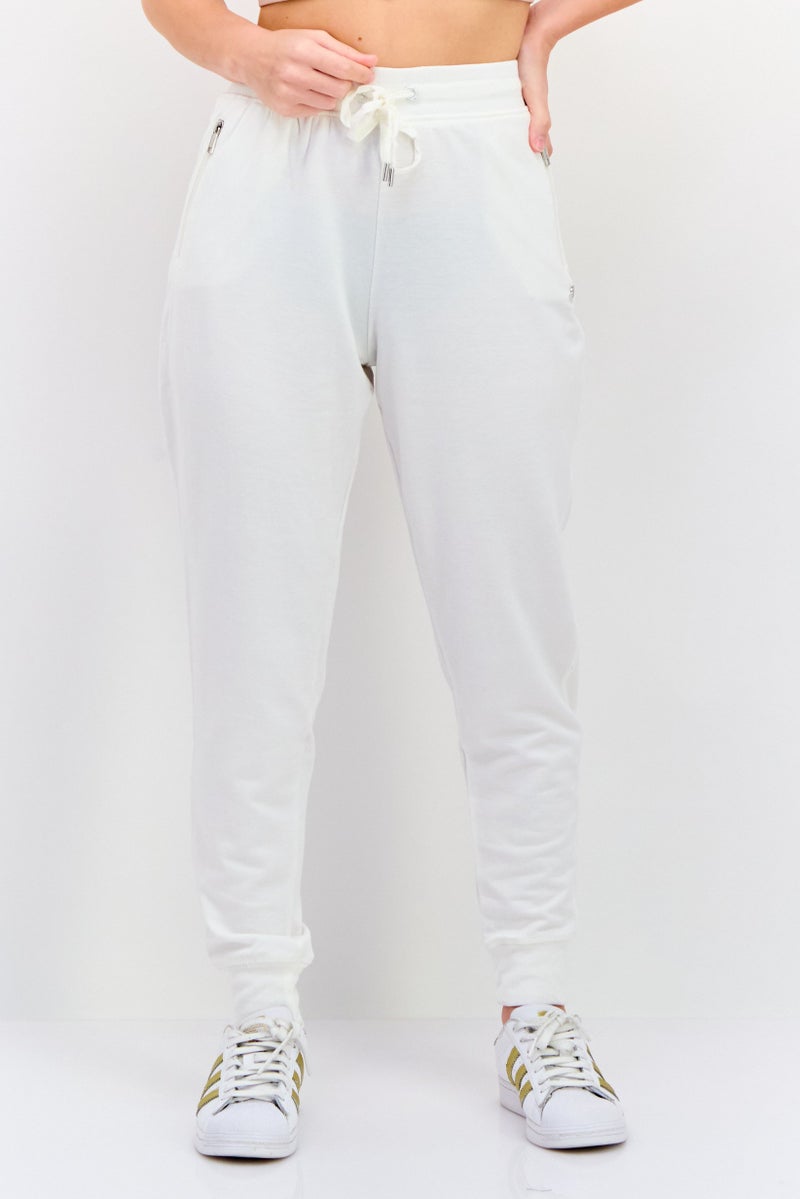 Jones New York Women Sportswear Fit Training Sweatpants, White  - Image 1