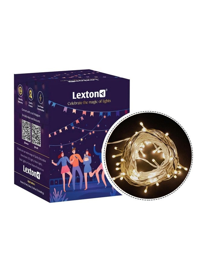 Lexton Lunar Ultra Bright String Light/Fairy Light | 96 LED, Plug Sourced | Best for Home Decorative, Indoor & Outdoor Decoration, Diwali, Christmas, Wedding Light (Pack of 1, Warm White) - Image 2