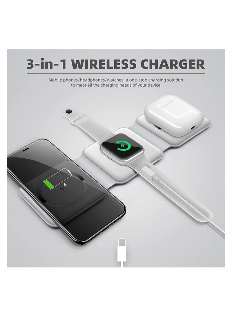 ELTRAZONE 3 in 1 Wireless Charger,Magnetic Foldable Charging Station,Fast Wireless Charging Pad - Image 3