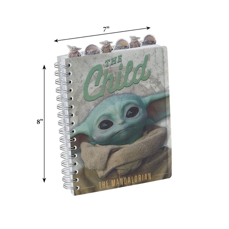 Innovative Designs Baby Yoda Notebook Star Wars Mandalorian Tab Journal for Kids - Image 5