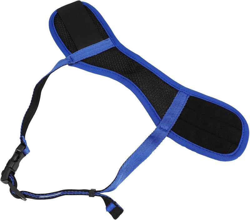 Adjustable Nylon Dog Muzzle Blue L Size 18-24cm Anti-Barking Walking Puppy Mouth Cover Breathable Soft Dog Mouth Sleeve for Small - Image 1