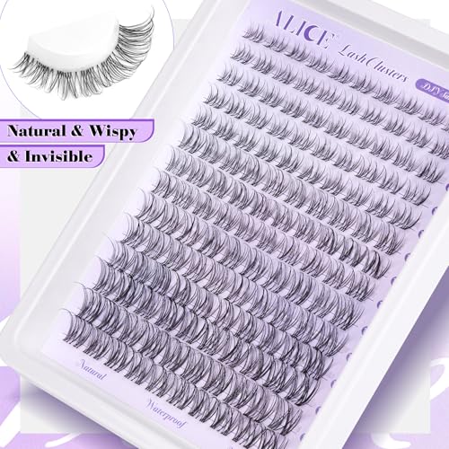 Alice Wispy Lash Clusters Invisible Band Natural Lash Extensions Waterproof 8-16mm Cluster Eyelash Extension D Curl DIY Individual Cluster Lashes by ALICE - Image 4