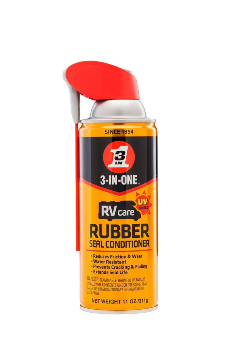 3 in one 3-IN-ONE RVcare Rubber Seal Conditioner with SMART STRAW SPRAYS 2 WAYS, 11 OZ [6-Pack] - Image 1