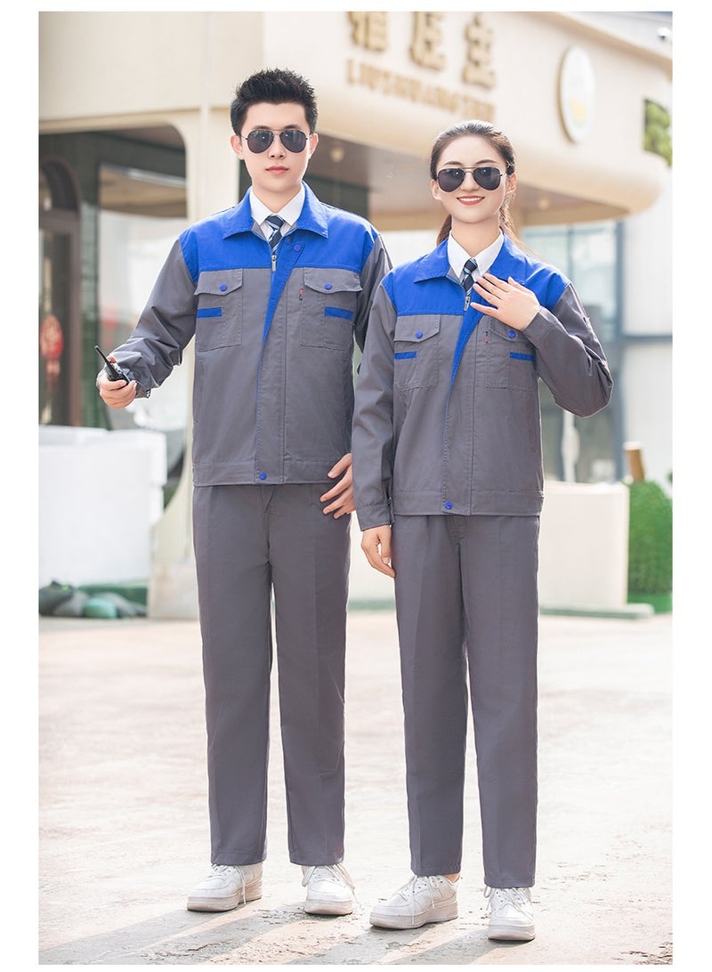 NIBEMINENT Long Sleeve Work Uniform Set Wear Resistant Dirty Proof Electro-Mechanical Labor Protective Clothing - Image 1