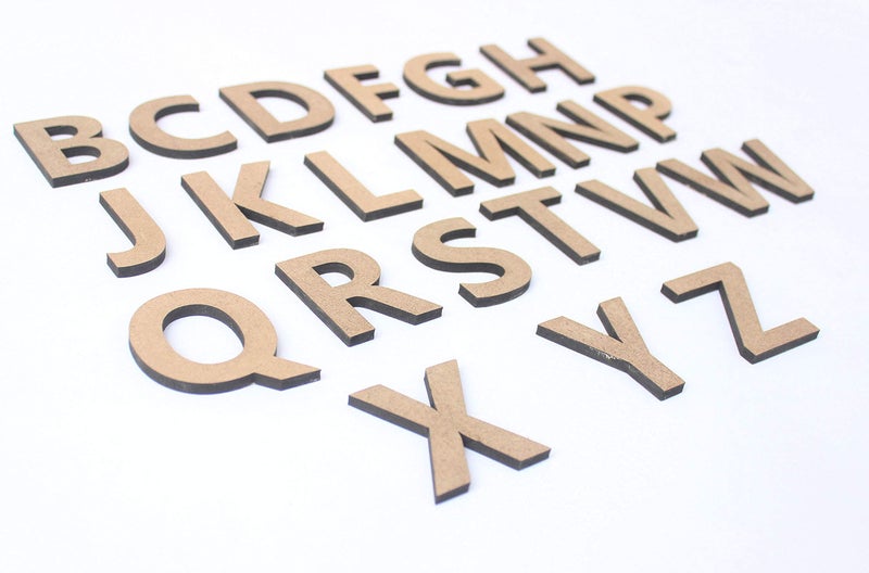 IVEI DIY Wood Sheet Craft - MDF Cutouts Letters Consonants - Plain MDF Blanks Cutouts Alphabets Set of 21 Wooden Letters for Painting Wooden Sheet Craft, Decoupage, Resin Art Work & Decoration - Image 3