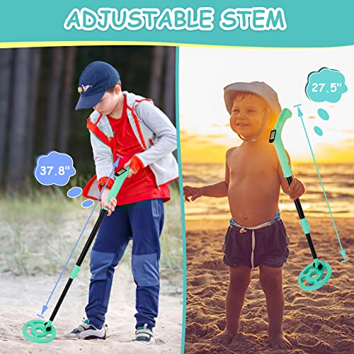 OMMO Metal Detector, Adjustable 27.5”-37.8” Metal Detector for Kids with Intuitive LCD Display, Lightweight Kids Metal Detectors with 6” Search Coil for Exploration Hiking - Image 4