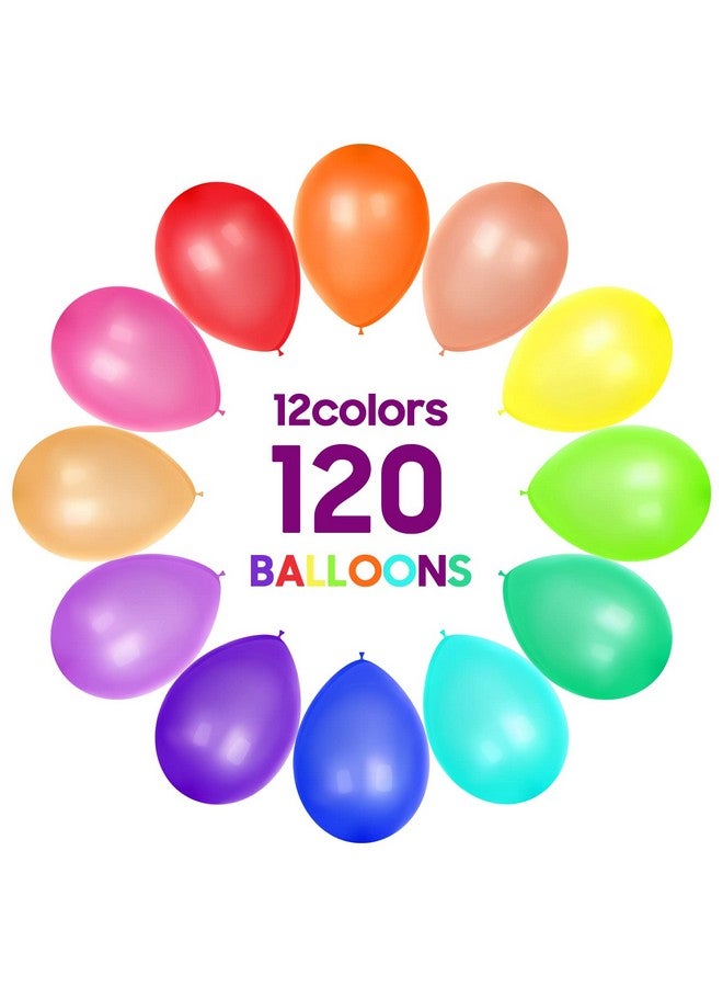 OWill 120Pcs Balloons Assorted Color 12 Inches Rainbow Latex Balloons 12 Color Party Balloons For Birthday Baby Shower Wedding Party Supplies Arch Garland Decoration - Image 3