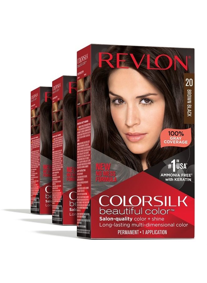 Revlon Colorsilk Beautiful Permanent Hair Color with 3D Gel Technology & Keratin, 74 Medium Blonde, 3 Count - Image 1