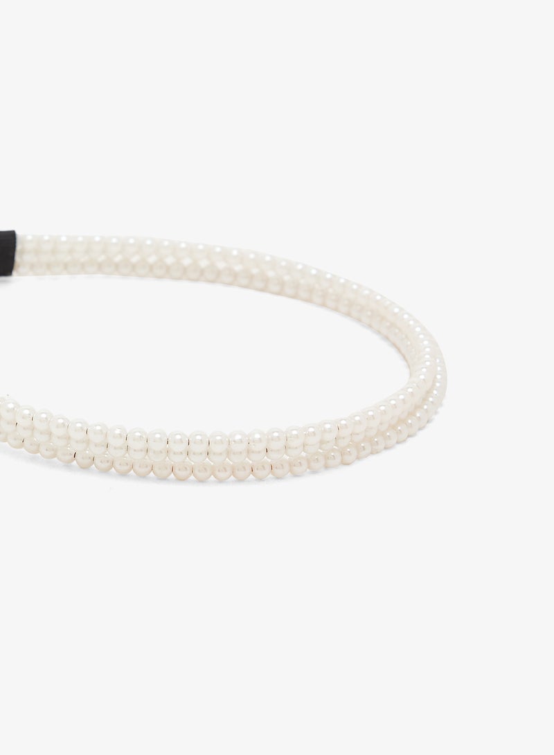 Khizana Pearl Detail Hairband - Image 3