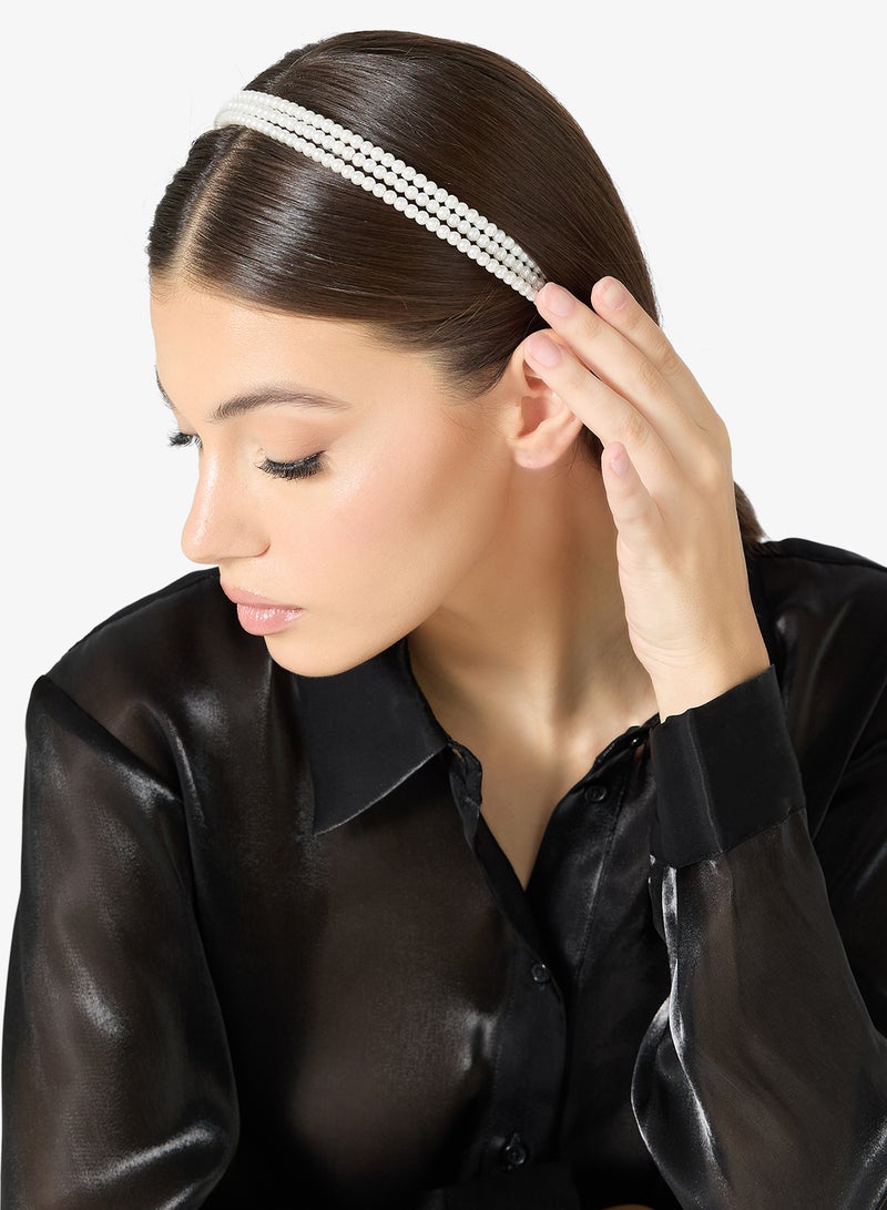 Khizana Pearl Detail Hairband - Image 4
