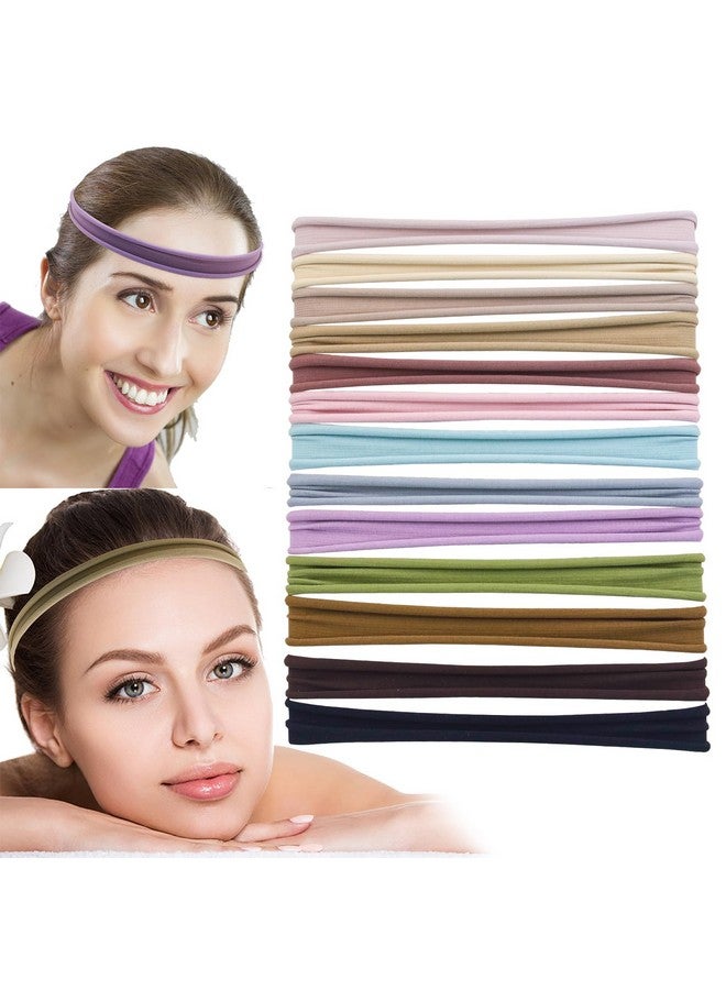 XIMA 13Pieces Nylon Seamless Large Headbans For Womenelastic Stretch Sport Yoga Hair Style Headbands For Women Head Wraps - Image 2