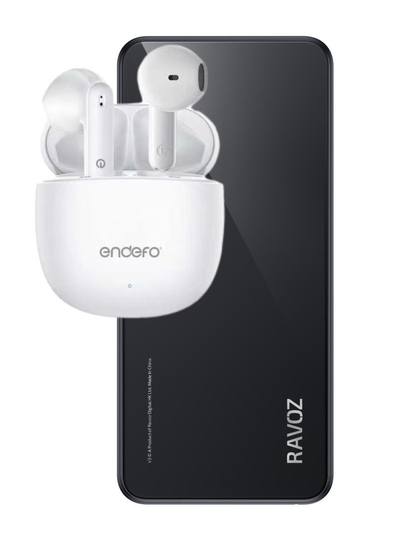 RAVOZ - No Camera No GPS Smartphone with 5000 mAh Battery 8GB (4+4) Ram 128GB Memory Bundled with Endefo Enbuds - Image 1