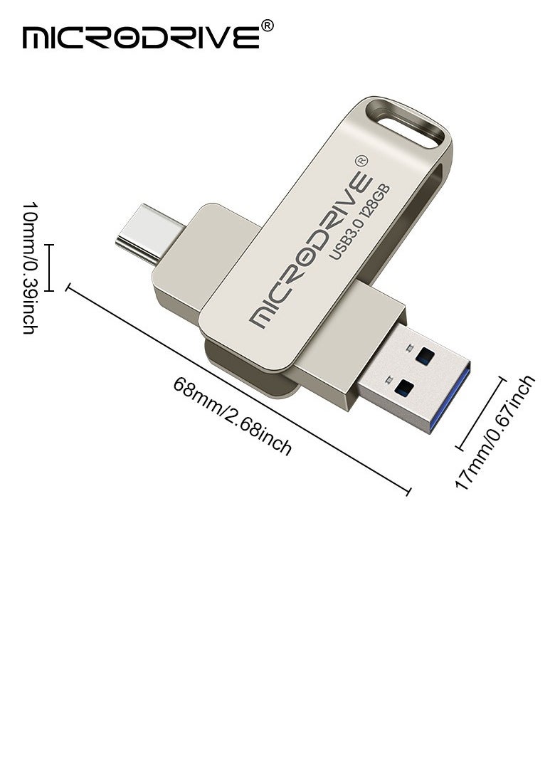 MicroDrive - MicroDrive 64gb For Pc & Phone Dual Flash Drive Type-C, Usb 3.0 Memory Stick, No App Required, For Photos, Videos, Backups - Image 1