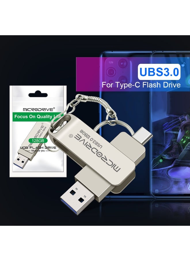 MicroDrive - MicroDrive 64gb For Pc & Phone Dual Flash Drive Type-C, Usb 3.0 Memory Stick, No App Required, For Photos, Videos, Backups - Image 1