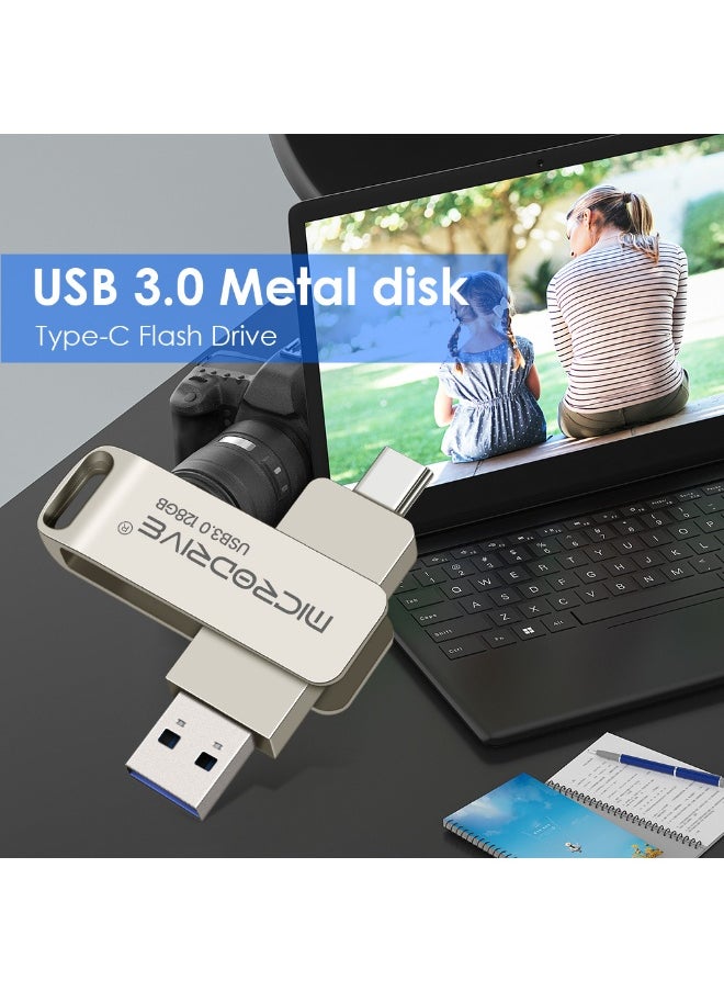 MicroDrive - MicroDrive 64gb For Pc & Phone Dual Flash Drive Type-C, Usb 3.0 Memory Stick, No App Required, For Photos, Videos, Backups - Image 1