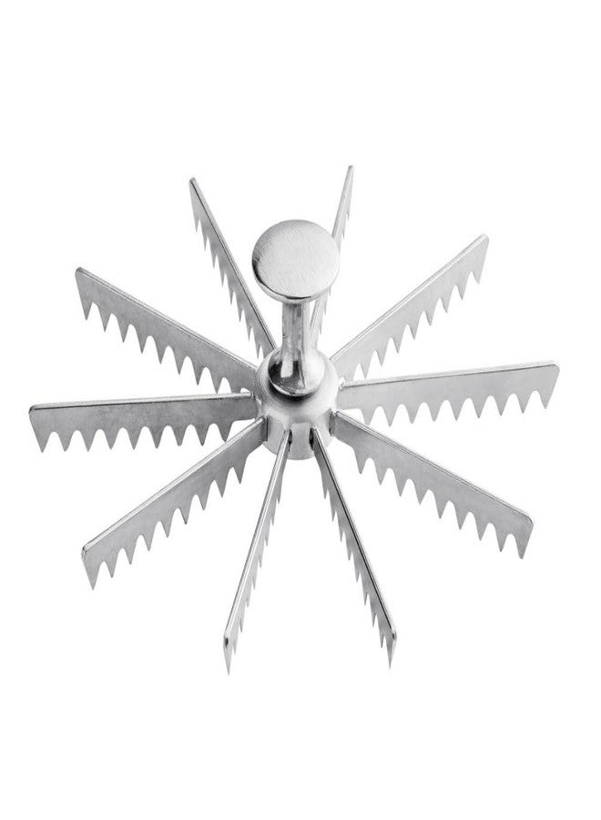 Soro Essentials- 10-Cut Aluminum Pie and Cake Marker- Guideline and Portion Divider Cake Cutter Silver Pie Slice Cutter Baking Tools Kitchen Accessories Cook Supplies for Cheesecake Pizza - Image 1
