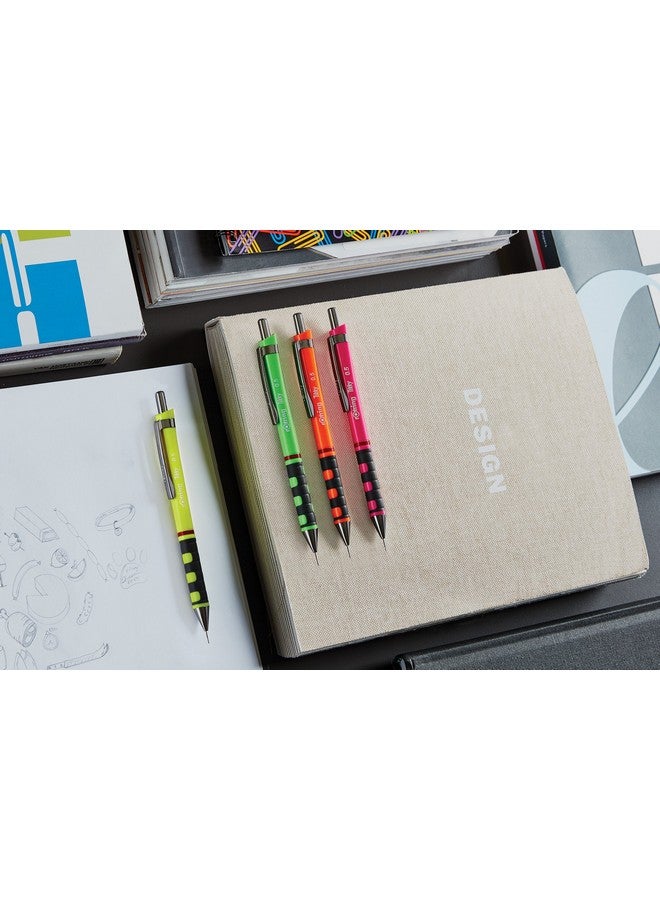 Rotring قلم رصاص ميكانيكي روتراينغ 0.5 مم مع قفل | تيكي | للكتابة السلسة والرسم | أسطوانة صفراء نيون | قرطاسية - Image 2