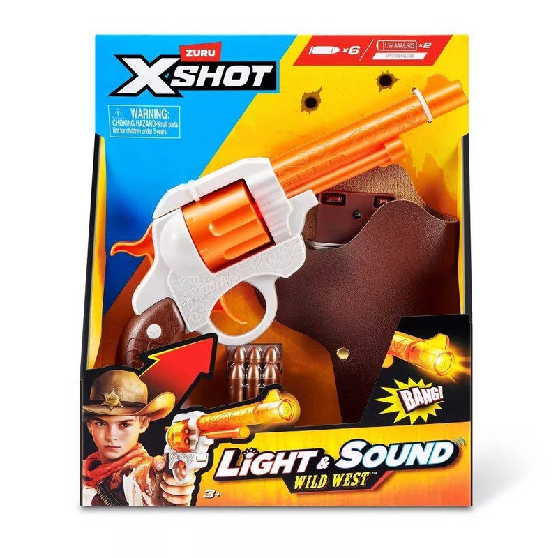 X-Shot Light & Sound Wild West Toy Blaster With 6 Rounds - Image 1