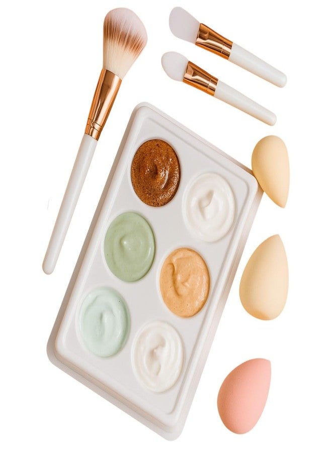 MESKIN Facial Tray - 6 in 1 Multifunctional Beauty Mixing Tray for Facial Treatments, Waxing, Skincare & Spa Applications (Multicolor, Pack of 1) - Image 1