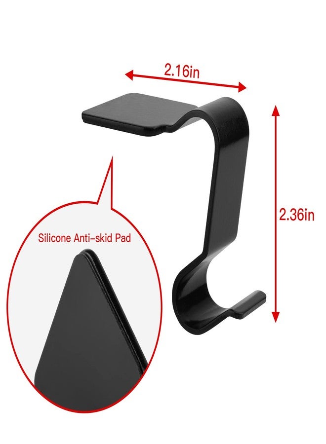 Homakover Christmas Stocking Holders for Mantel Set of 4, No-Slip Christmas Stocking Clips Stocking Hanger Hooks For Christmas Decorations, Lightweight Stocking Holders Clip For Fireplace Counter Window (Black) - Image 2