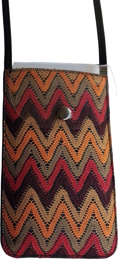 Cemmys Women's Cross Pattern Shoulder Strap Phone Bag Case - Tan - Ş  - Image 1