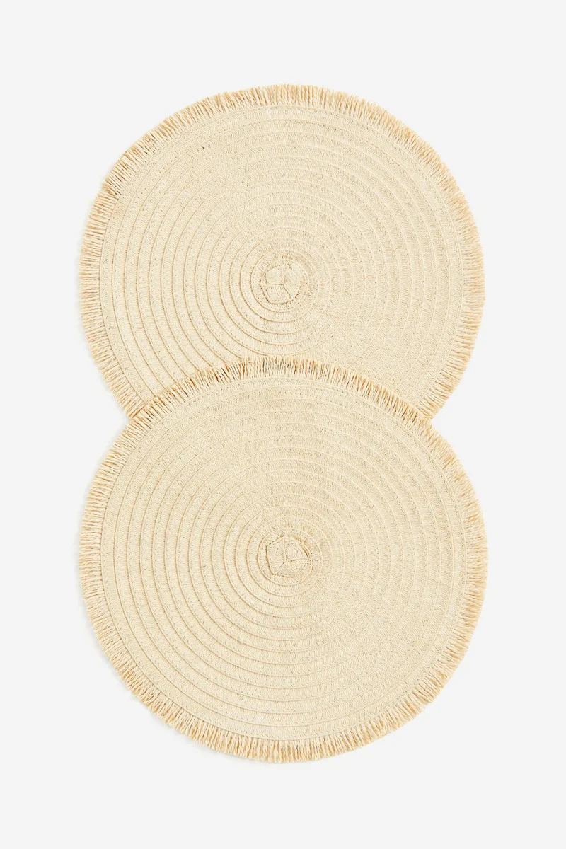 H&M 2-pack round place mats