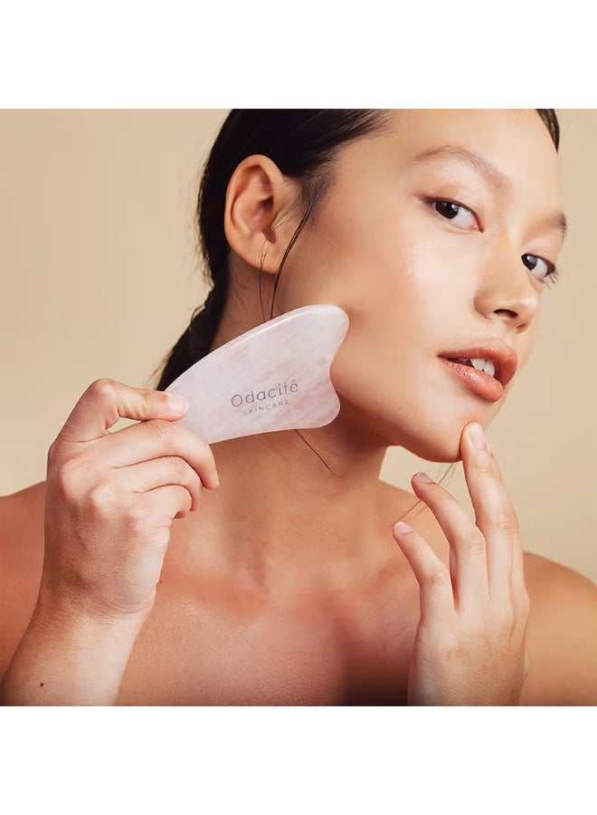 Odacite Odacité Crystal Contour Gua Sha - Rose Quartz - Image 2