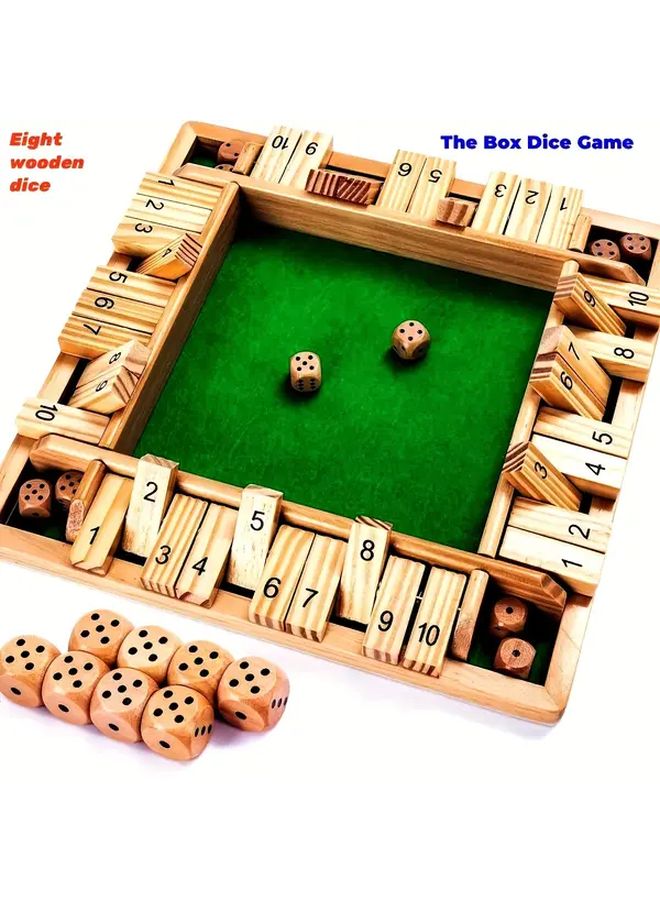Green Model Wooden Board Game With 8 Dice For 2 4 Players Cognitive Skills Halloween Christmas Gift - Image 2