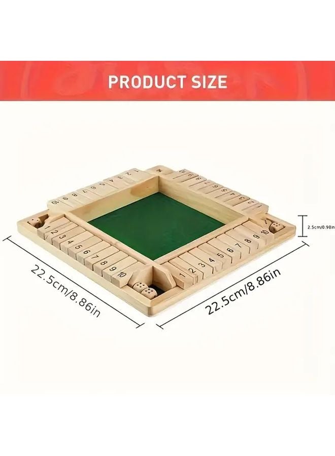 Green Model Wooden Board Game With 8 Dice For 2 4 Players Cognitive Skills Halloween Christmas Gift - Image 3