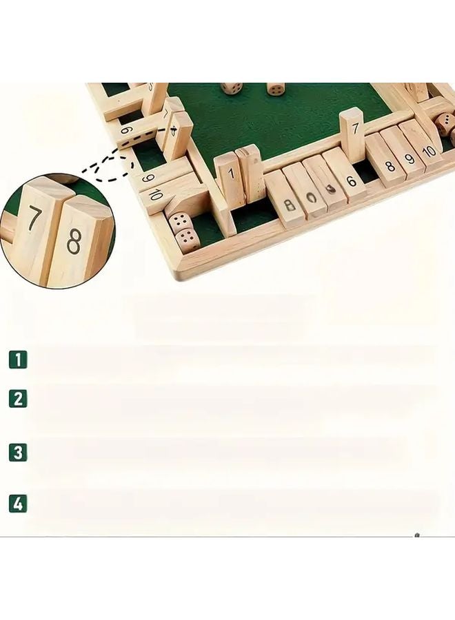 Green Model Wooden Board Game With 8 Dice For 2 4 Players Cognitive Skills Halloween Christmas Gift - Image 4