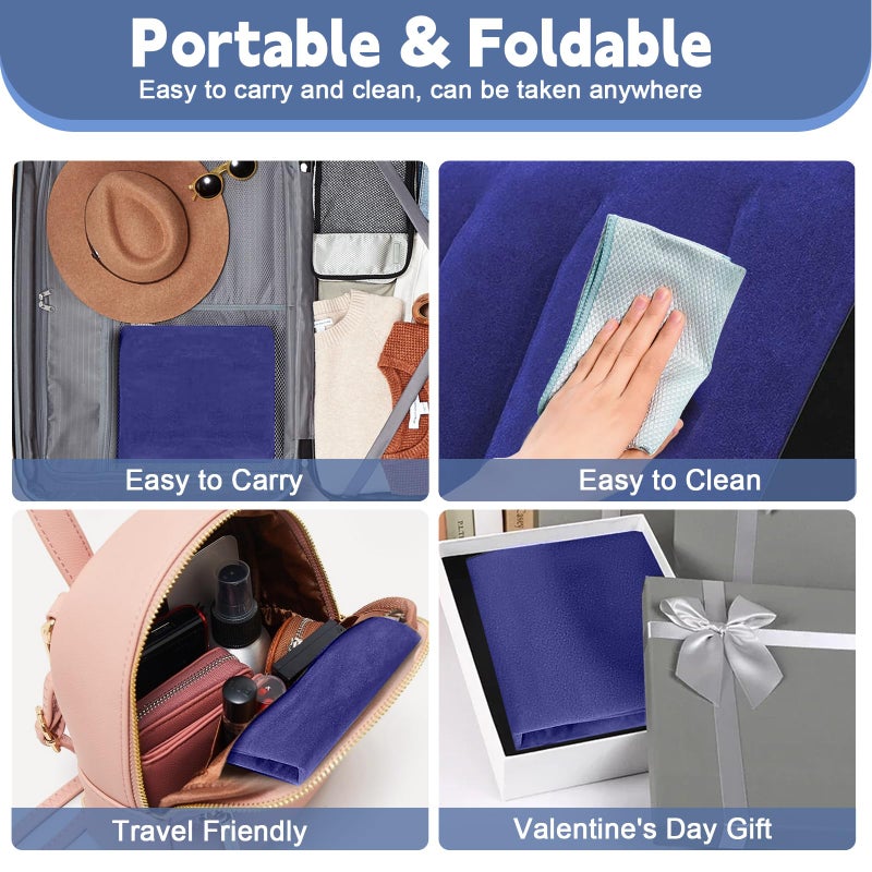 Prosixtoy Portable Wedge Pillow Inflatable Cushion - Body Positioners Lightweight Wedge Pillow for Sleeping, Leg Elevation, Use in Bed, Travel, Camping, Fast Inflating Deflation (Blue) - Image 5