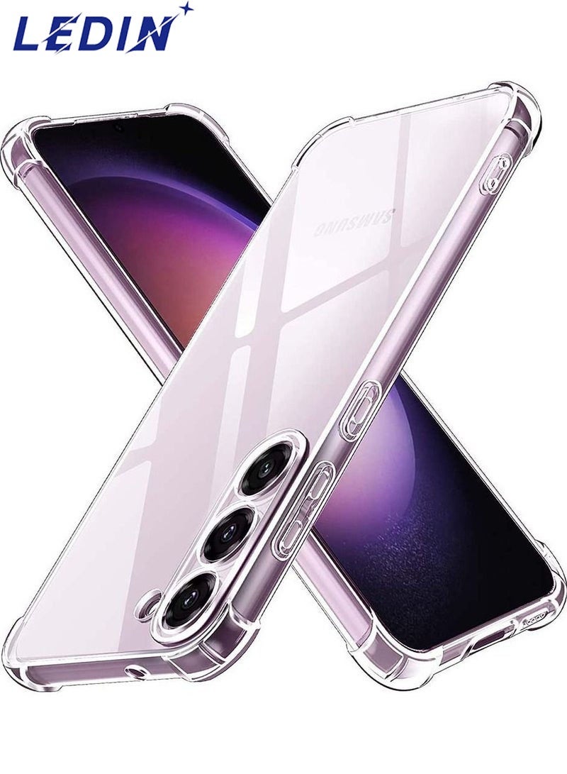 LEDIN Case for Samsung Galaxy S23 Plus Clear Case Soft Flexible Silicone Back Cover Shockproof Anti Scratch Case with Reinforced Bumper Corner Compatible for Samsung Galaxy S23 Plus Clear - Image 1