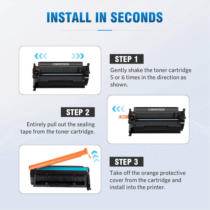 ALLWORK 58A Toner Cartridge Black (with chip) Compatible Replacement for HP 58A CF258A 58X CF258X Work with HP Laser MFP M428fdw M428fdn M428dw Pro M404n M404dn M404dw M406dn M430f M404 M428 Printer, 2-Pack - Image 5