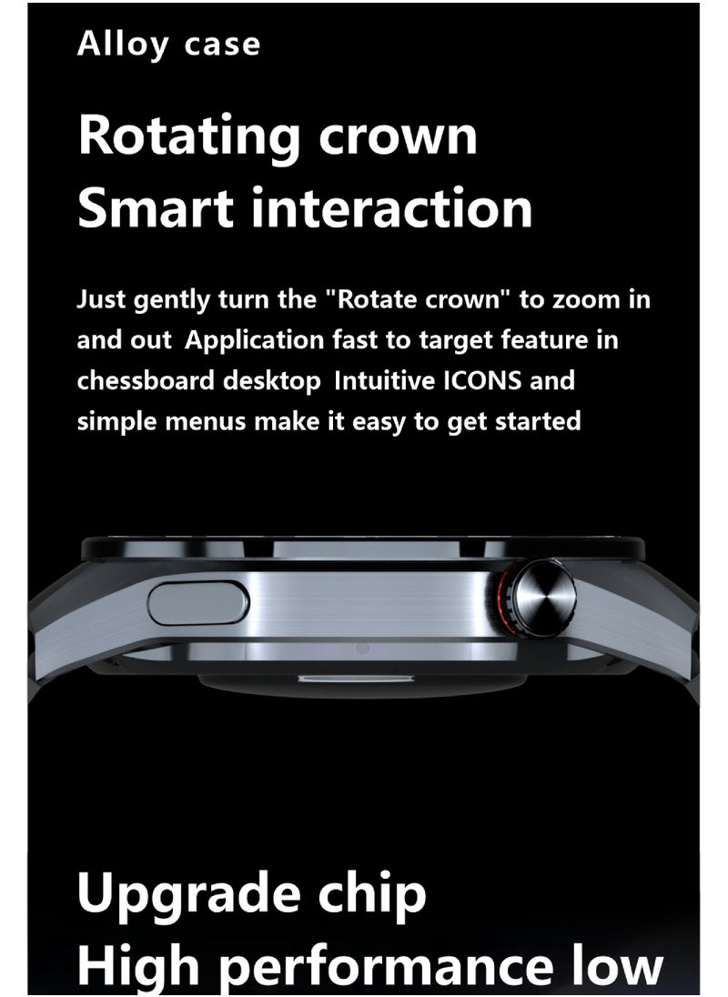 HT32 smartwatch OLED screen (466×466), IP68 waterproof, 1Gb memory, compass, true heart rate, blood oxygen, NFC, built-in music, recording, e-novel, photo album, full-screen lyrics, multi-sports, message notification, latest UI, 21 sets of business dials.
