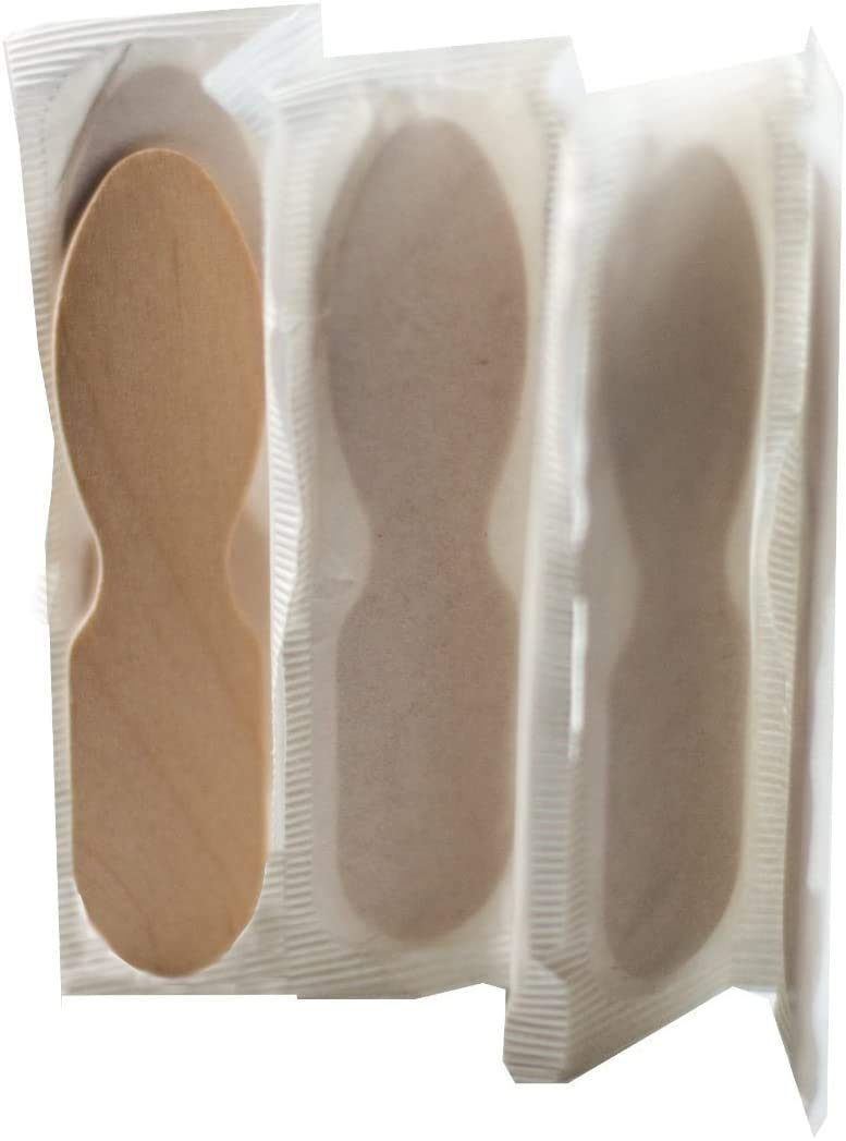 Perfect Stix Wooden Wrapped Taster Spoons  Paper Wrapped  3"" Length (Pack of 200) Wrapped. Eco-Friendly