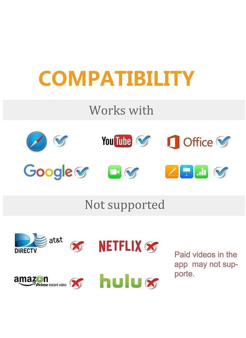 NTECH (Lightning to HDMI) Cable/Adapter Compatible With iPhone/iPad/MFi Certified Lightning Digital AV Adapter 1080p HDTV Connector Cable Compatible For iPhone 13/12/11/XS/X/8/7 to TV Projector