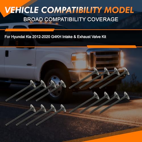 COPACHI 222112G000 2221225002 16pcs Intake Exhaust Valve Kit for Hyundai 20122020 G4KH 20T for Santa Fe Sonata for Kia Forte Optima for 20062016 Rondo Sorento Sportage 20L 22L - Image 3