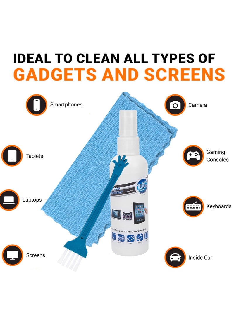 Laptop Screen Cleaning Kit , 2 Pack Spray and Cloth Set for LCD TFT LED Plasma OLED Monitors and Devices - Image 4