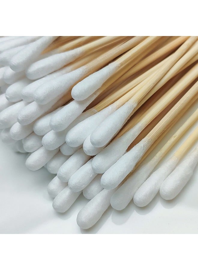 Bcowos 500 Count Bamboo Cotton Swabs - 6 Inch Bamboo Cotton Swabs - Biodegradable Tips Applicators for Cleaning, Makeup, Pets Care (In Storage Case) - Image 3