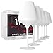 Exquisite 6 Disposable 16 Oz Plastic Drinking Glasses White Wine Glasses with Stem for Parties and Events Indoor and Outdoor Use - Image 1