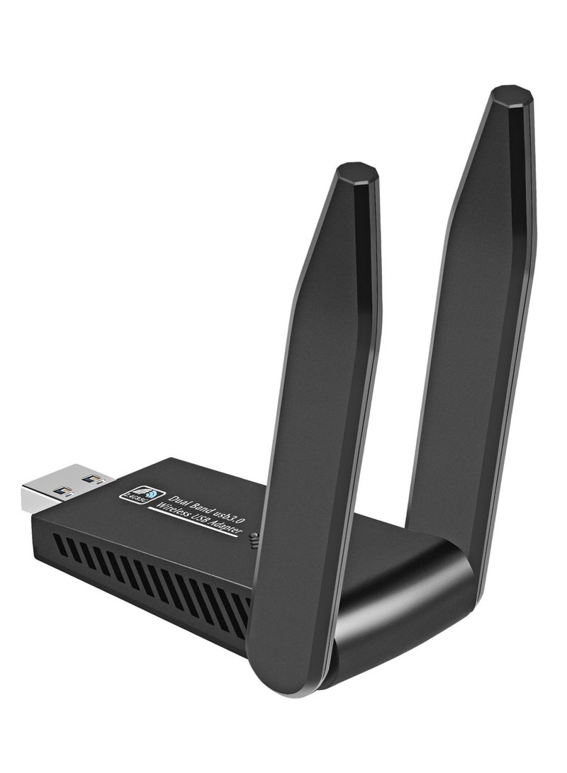محول USB لاسلكي صغير 1300 ميجابت في الثانية أسود - Image 2