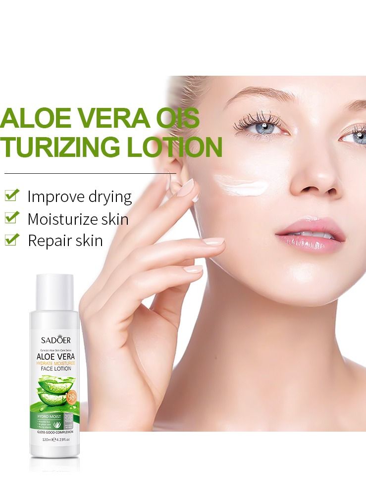SADOER SADOER Aloe Vera Cleanser Soothing Moisturizing Facial Lotion - Image 4